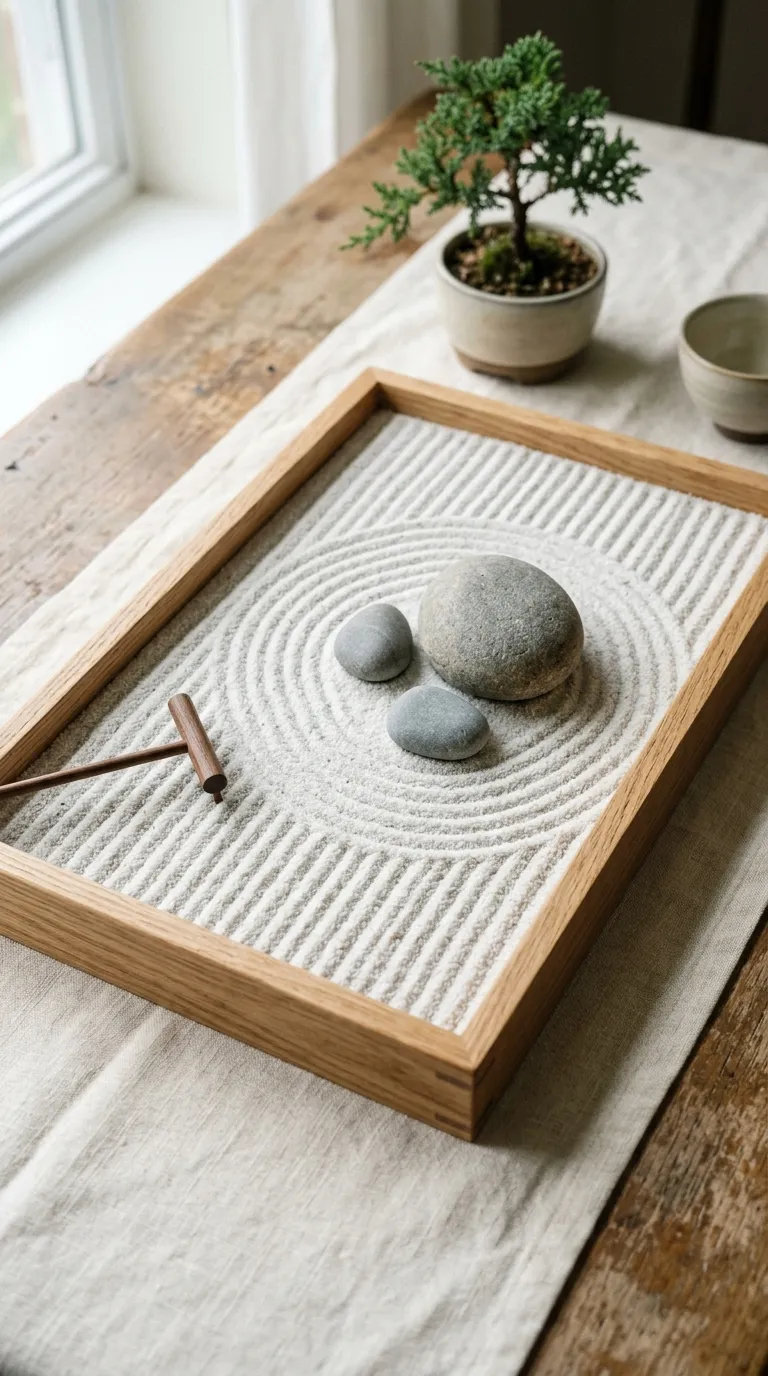 1. Miniature Zen Rock Garden