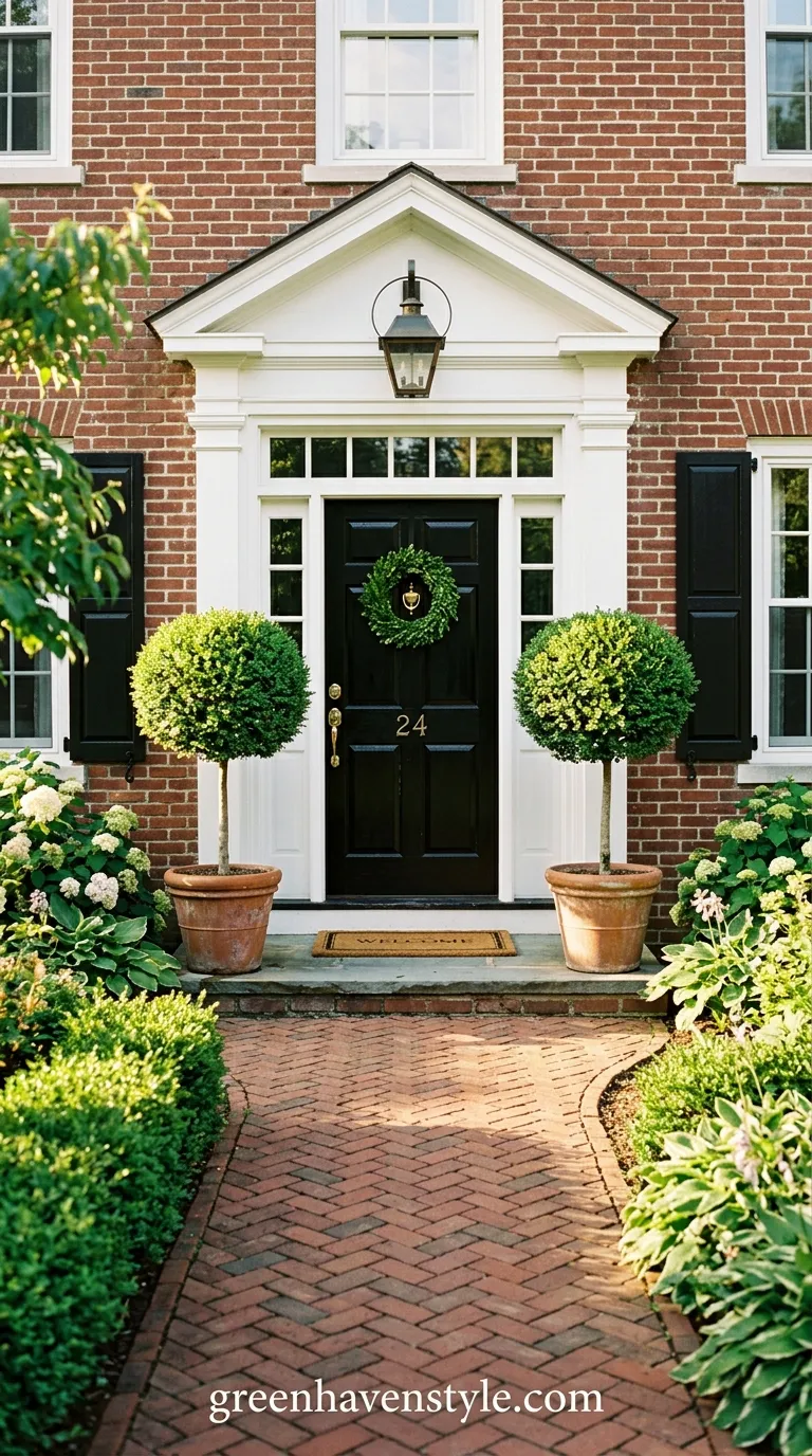 1. Symmetrical Potted Topiary