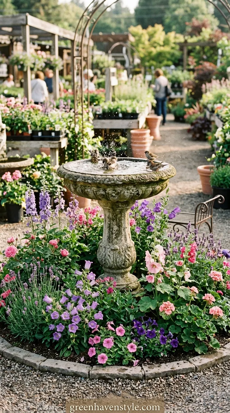 10. Bird Bath Focal Point