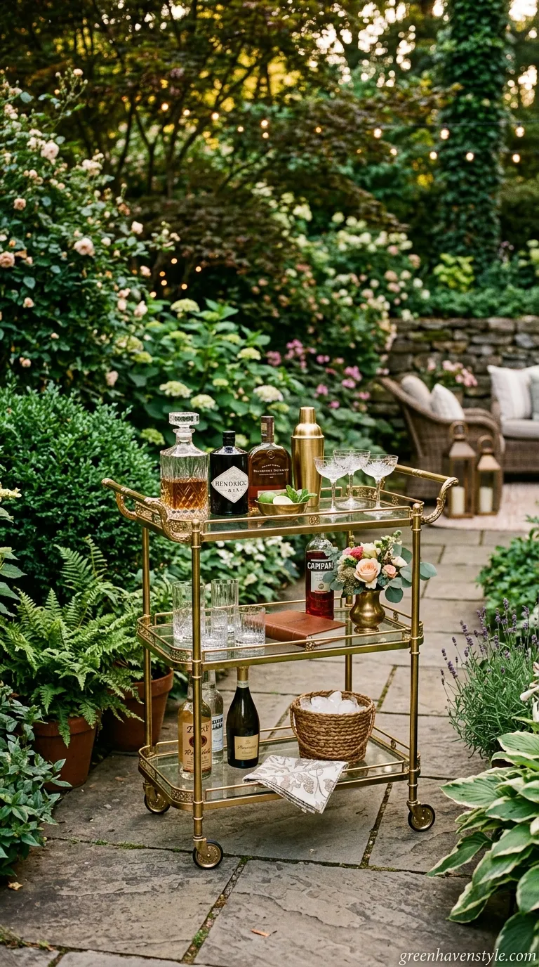 10. Elegant Metal Bar Cart