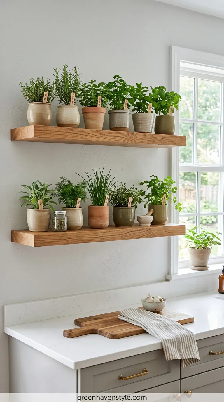 10. Floating Shelf Arrangement