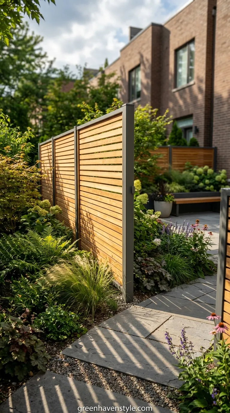 10. Horizontal Timber Slats