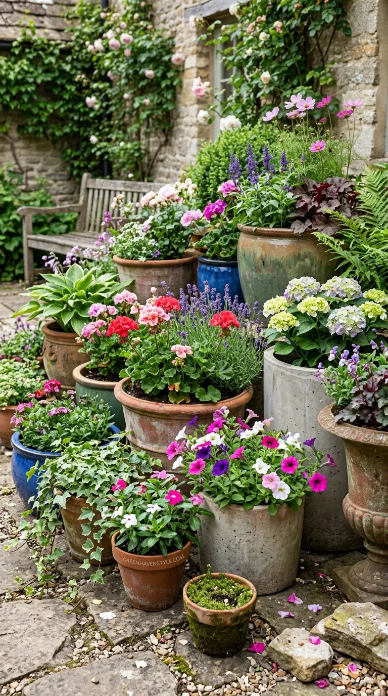 10. Layered Container Garden