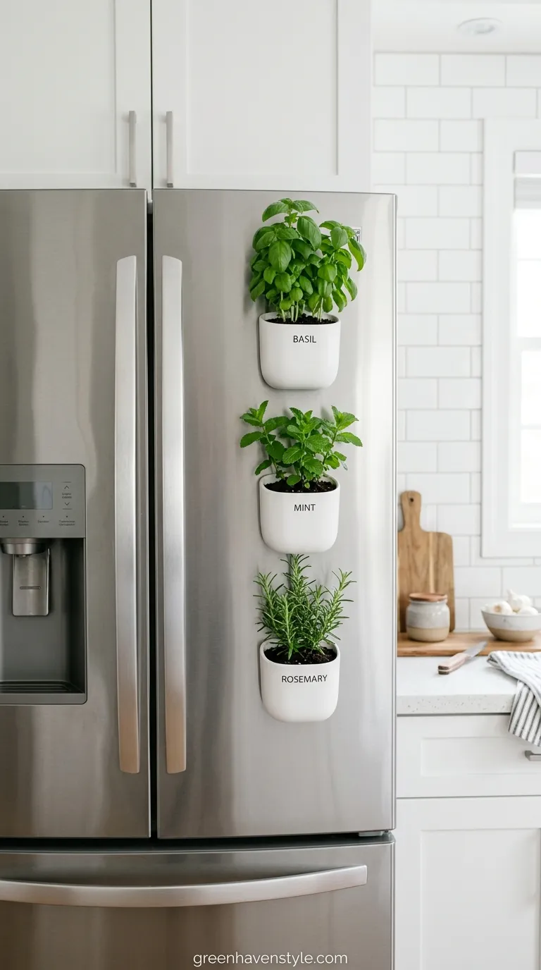 10. Magnetic Fridge Planter