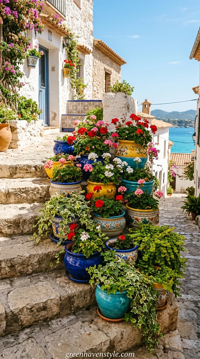 11. Colorful Ceramic Planters