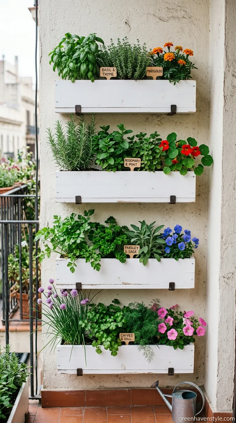 11. Window Box Herb Wall
