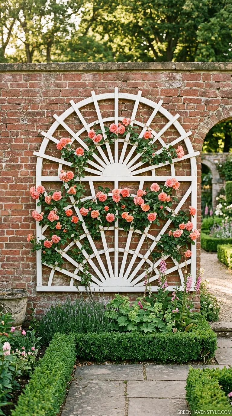 12. Fan Shaped Wall Trellis