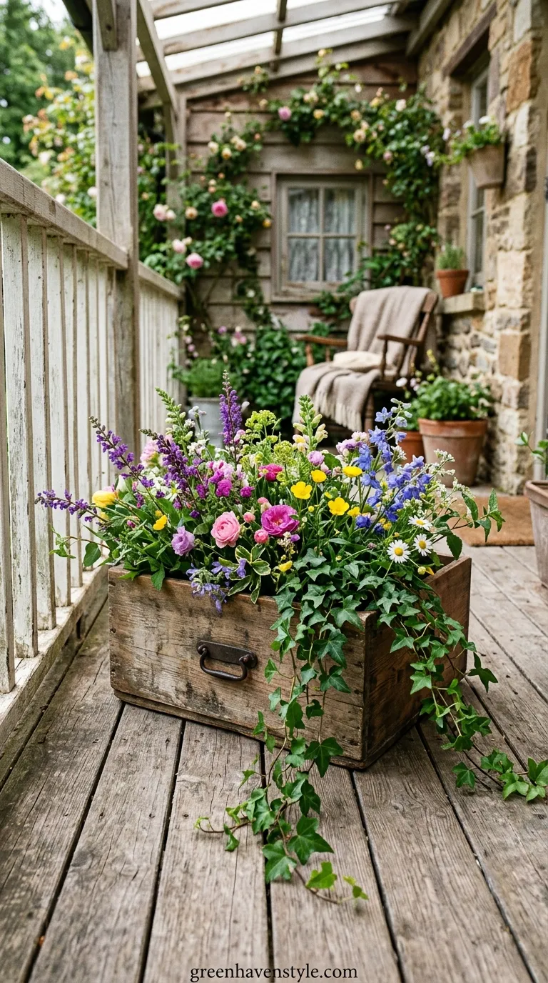 12. Repurposed Drawer Planter