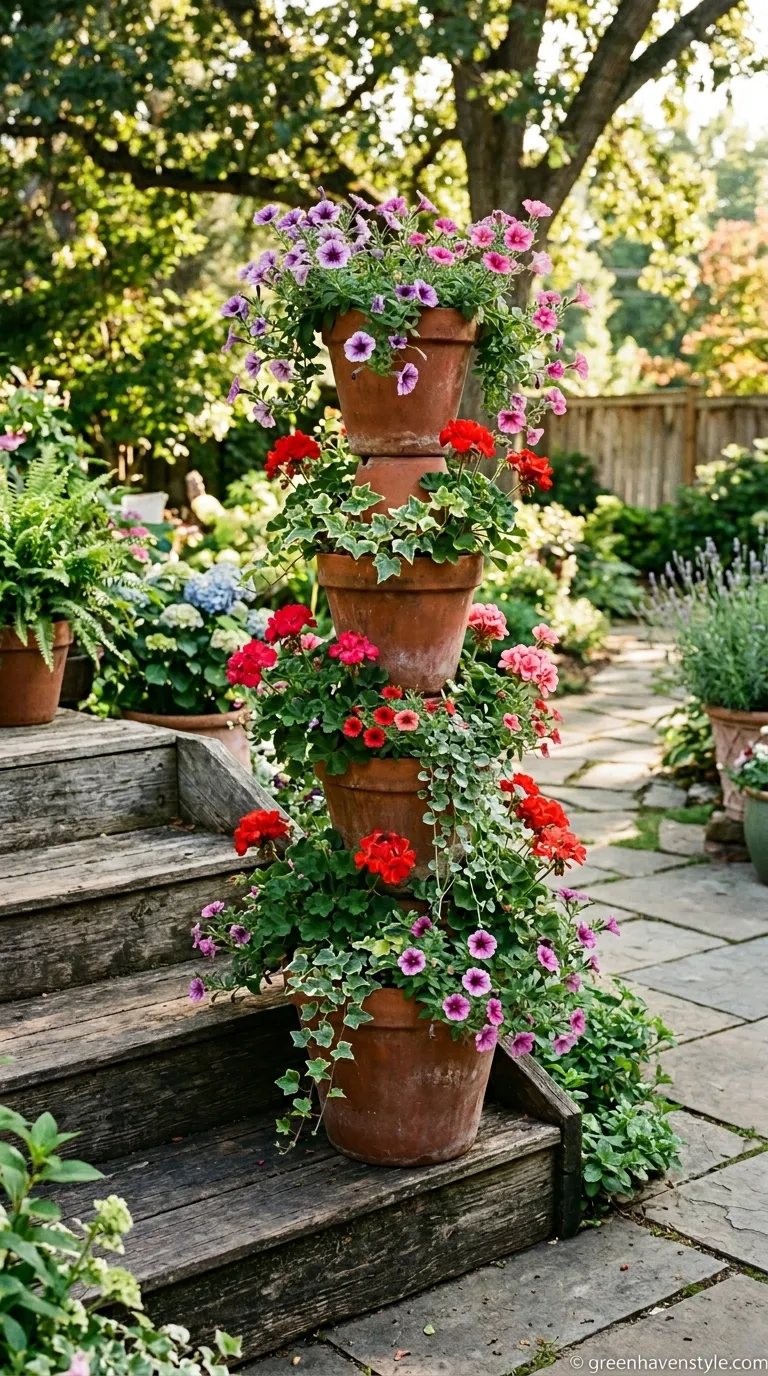 12. Tiered Pot Display