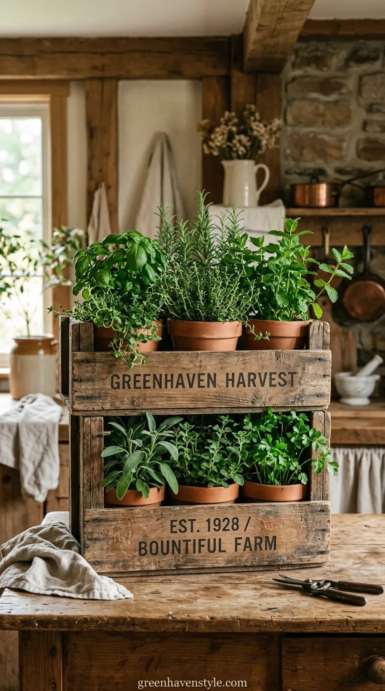 12. Vintage Crate Display
