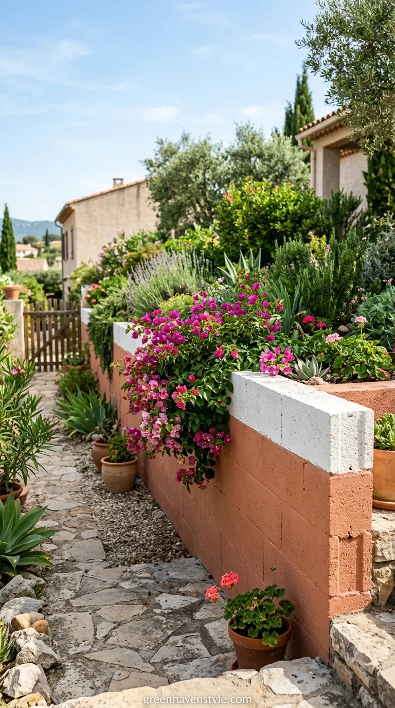 13. Painted Concrete Block Wall