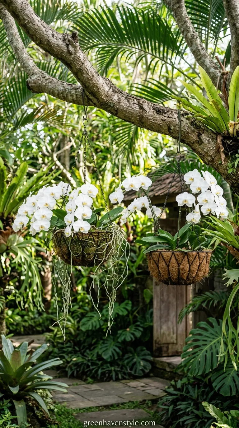 14. Hanging Orchid Displays