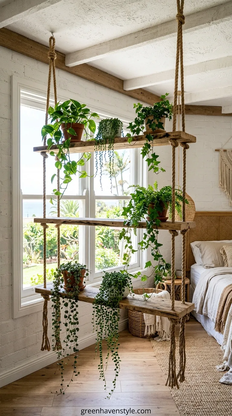 14. Rope and Board Shelves