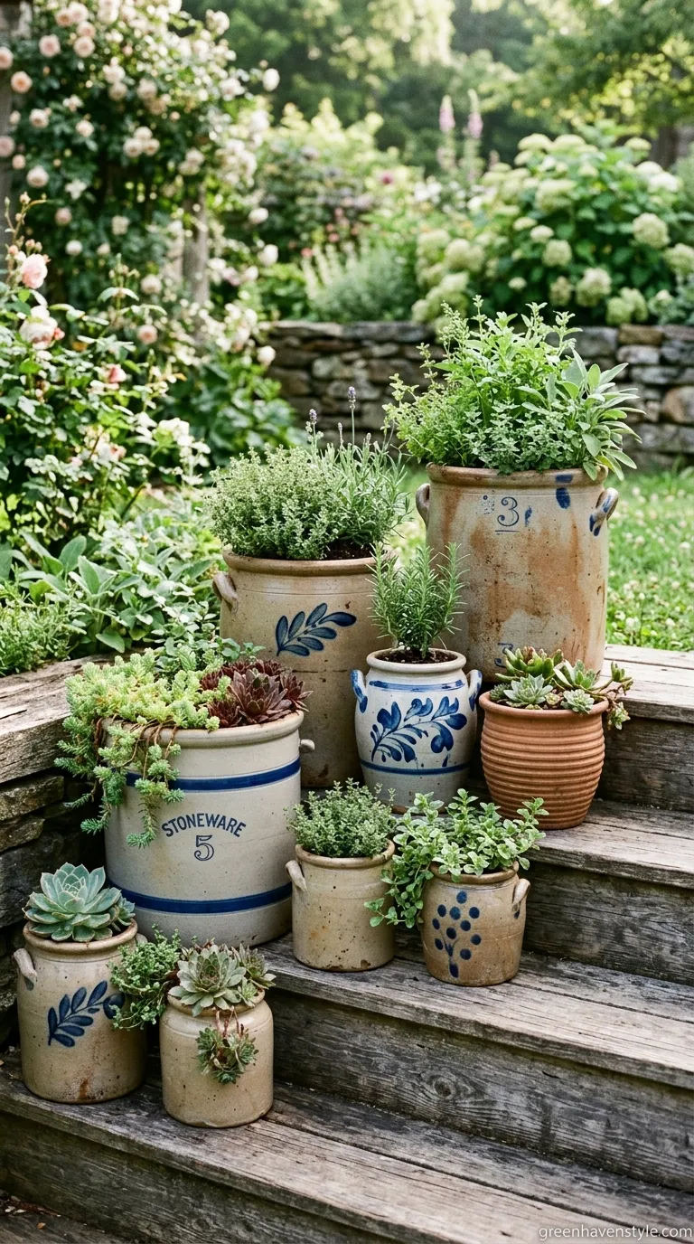 15. Vintage Pottery and Crocks