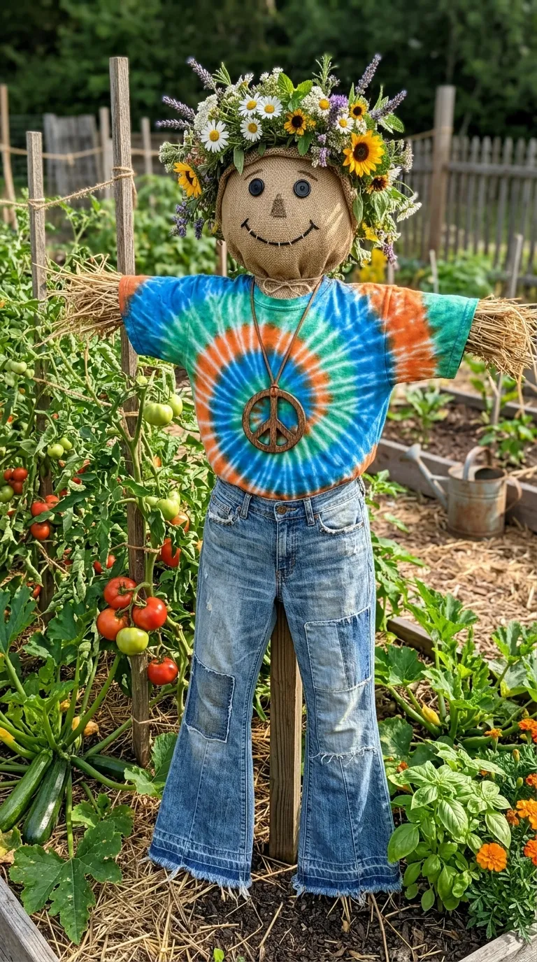 16. Flower Crown Scarecrow