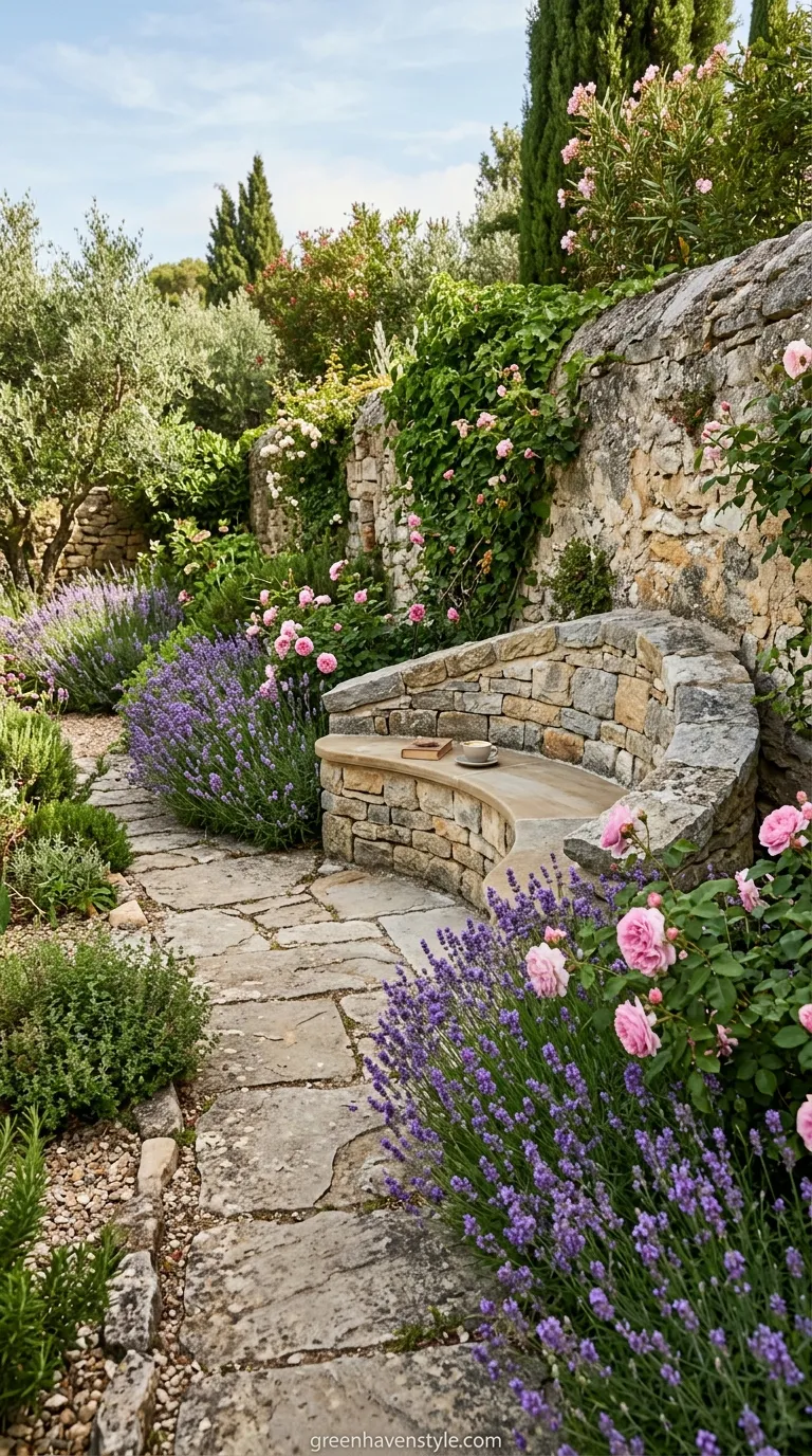 2. Built In Stone Bench
