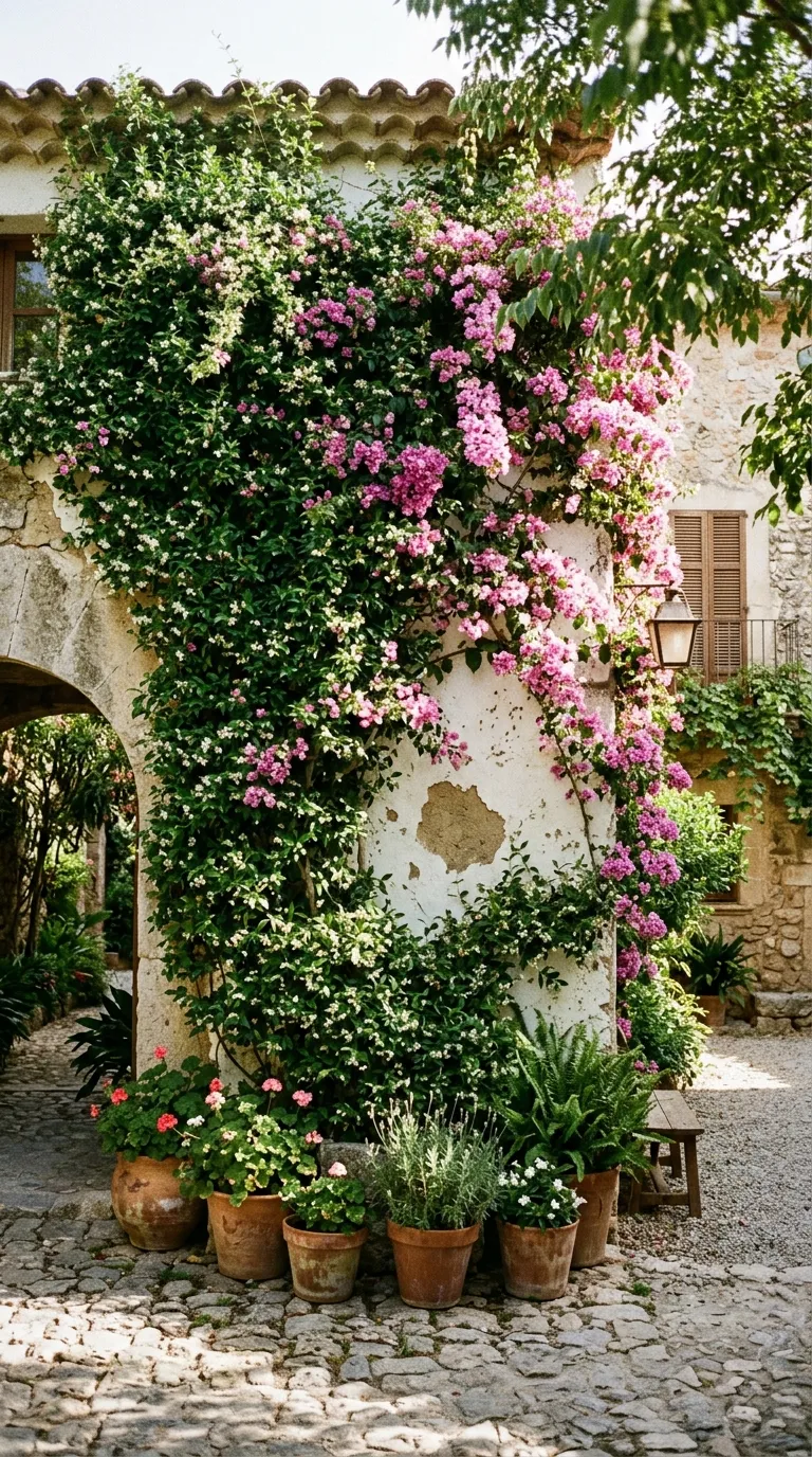 2. Climbing Vine Covered Walls