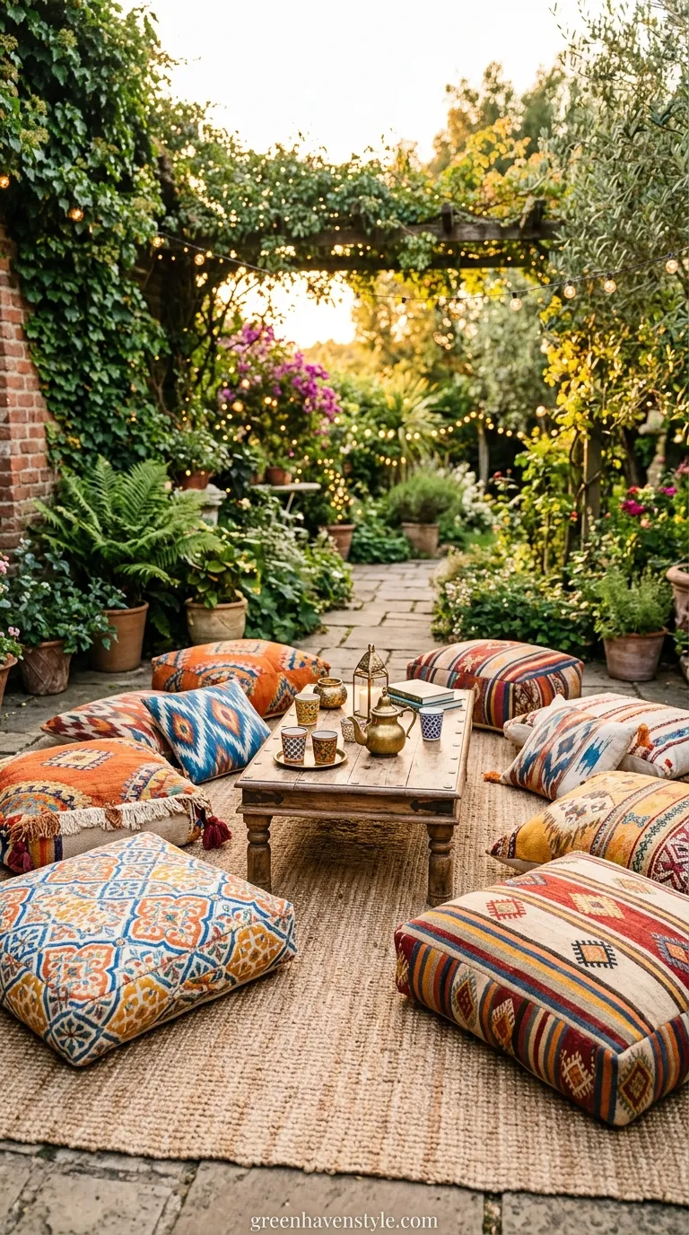 2. Colorful Floor Cushions