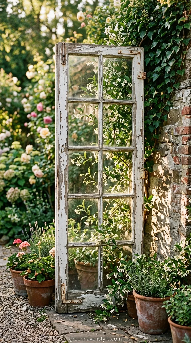 2. Reclaimed Window Frame Trellis