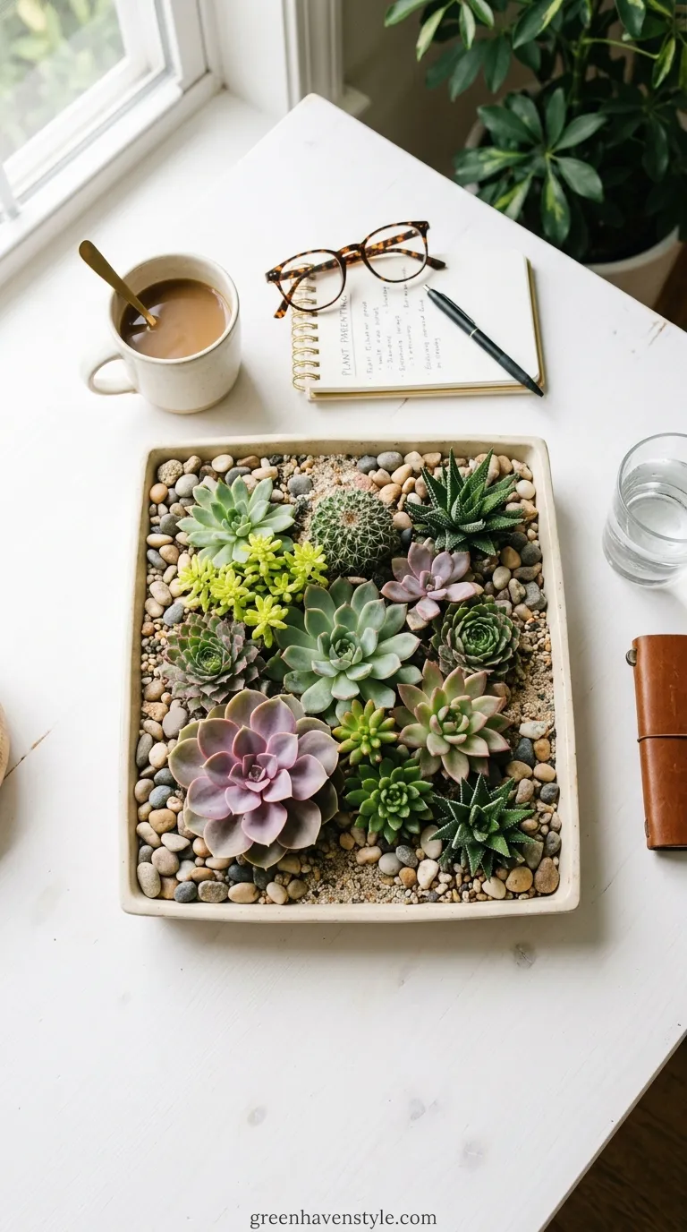 2. Tabletop Succulent Garden