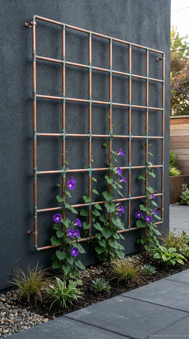 3. Copper Pipe Modern Trellis