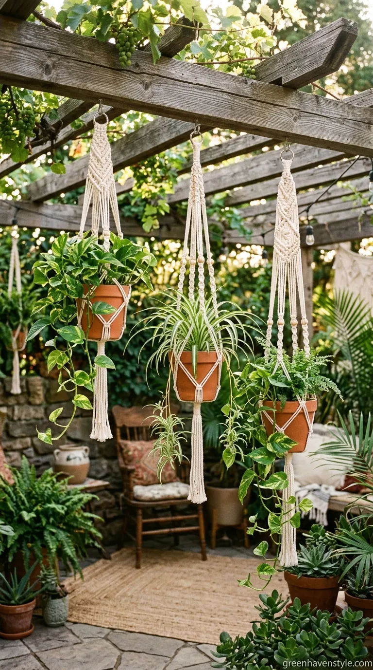 3. Macrame Plant Hangers
