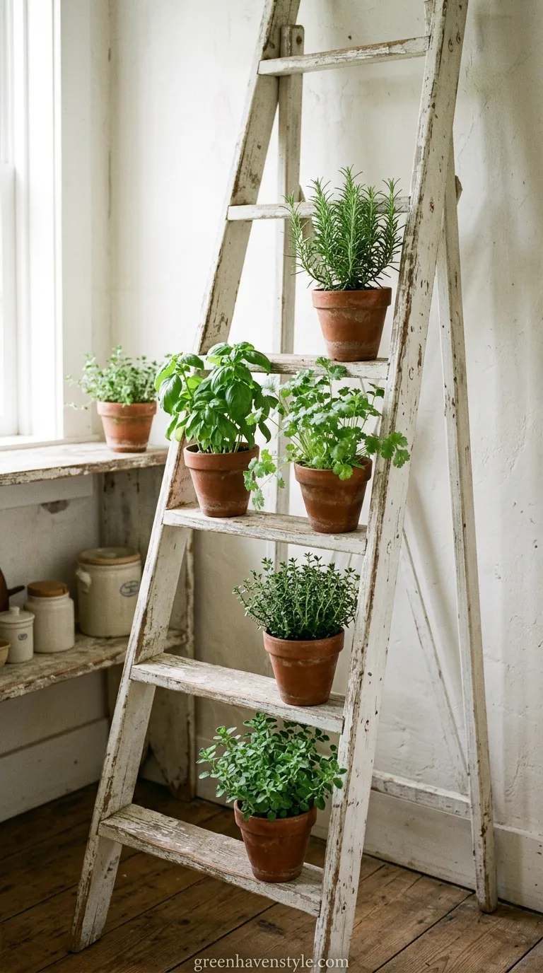 4. Ladder Shelf Display