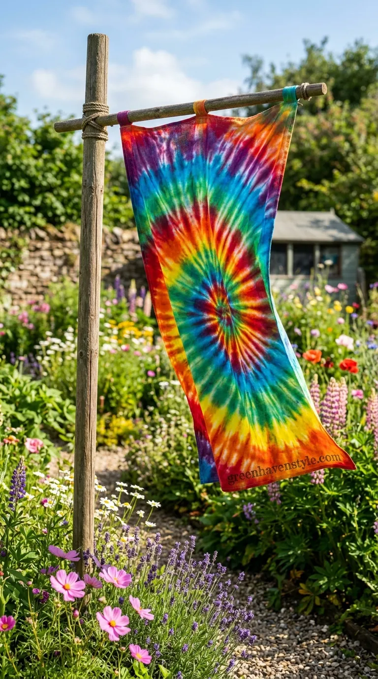 4. Tie Dye Garden Flag