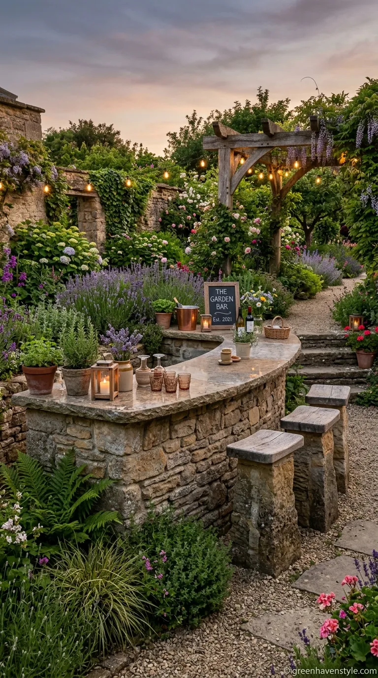 5. Built In Stone Bar