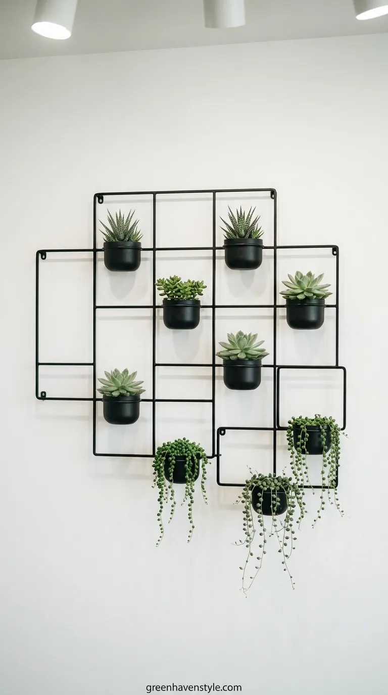 5. Wall Mounted Planter Grid