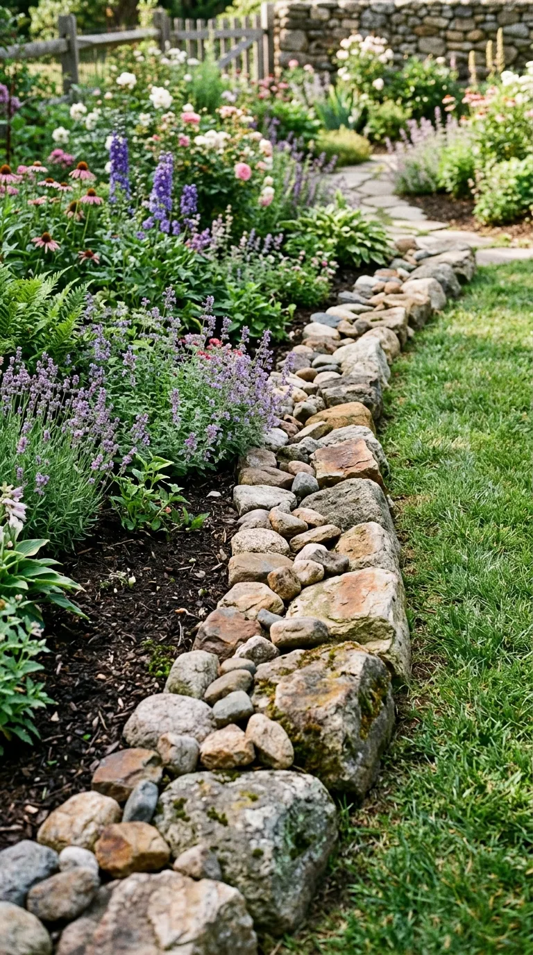 7. Stone Border Edging