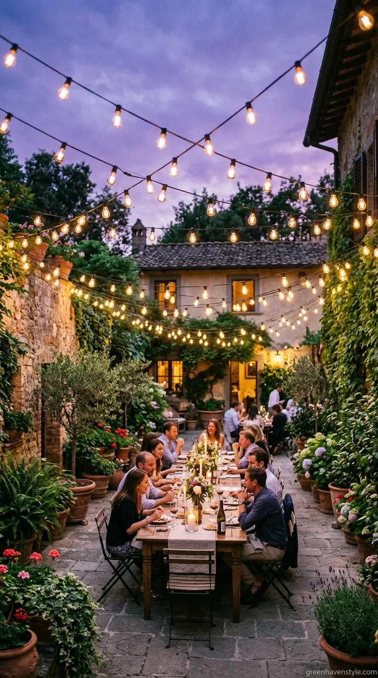 7. String Light Canopy