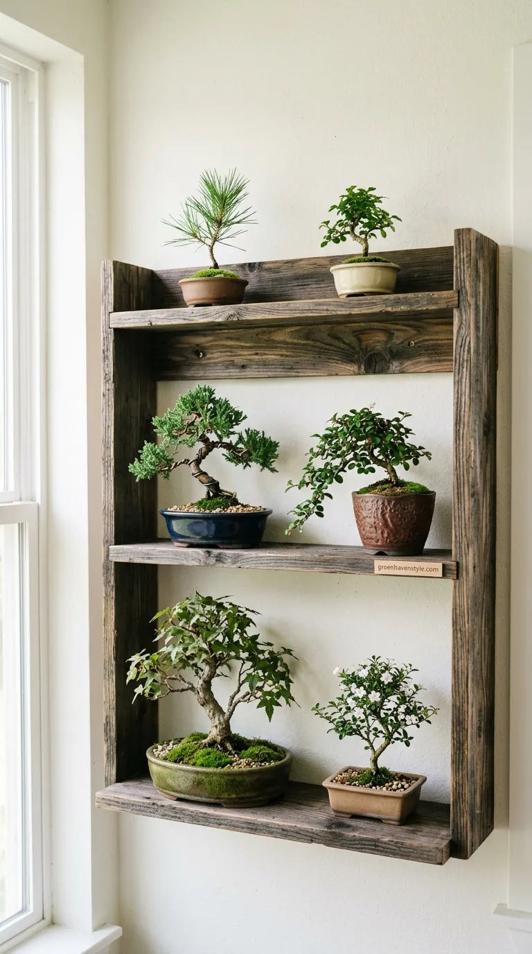 9. Bonsai Display Shelf