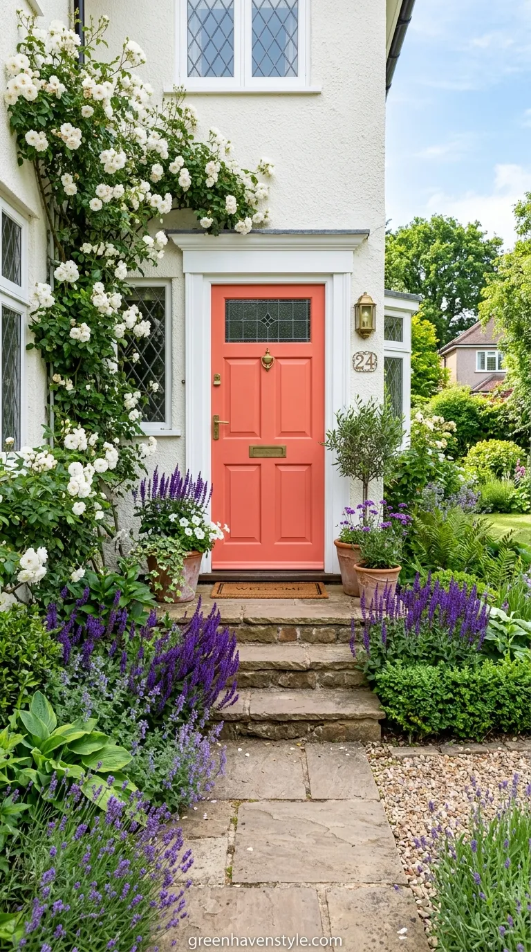 9. Colorful Front Door Accent