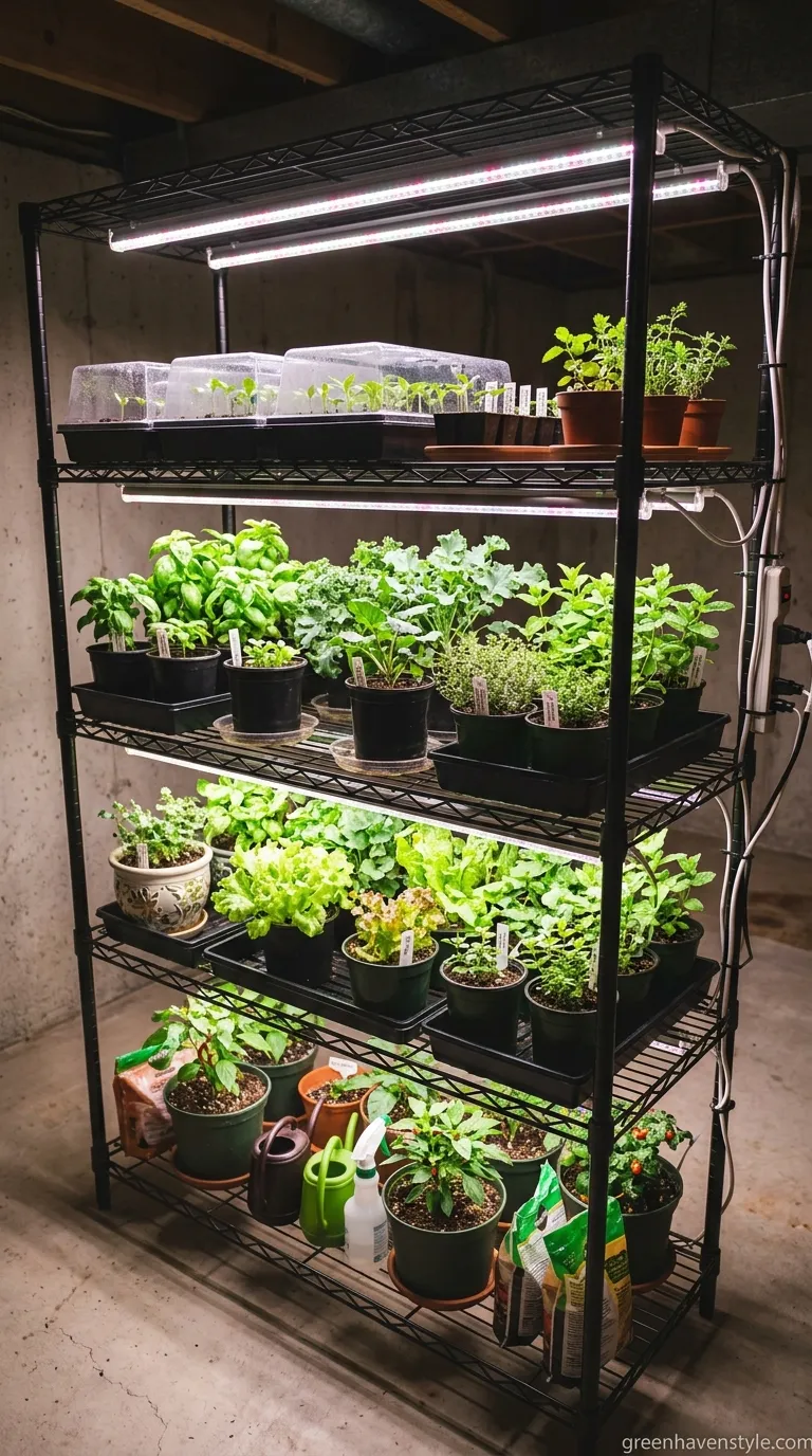 9. Grow Light Garden Setup