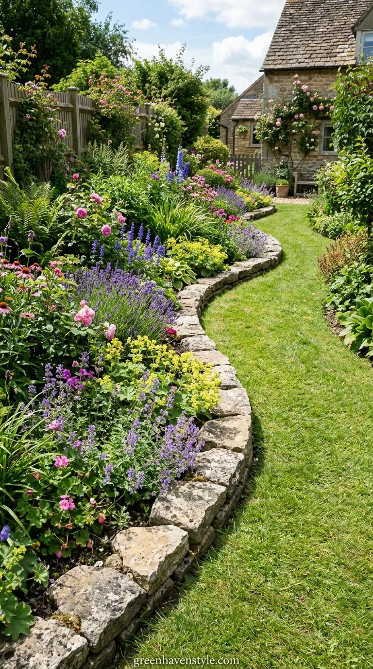 9. Stone Edged Planting Beds