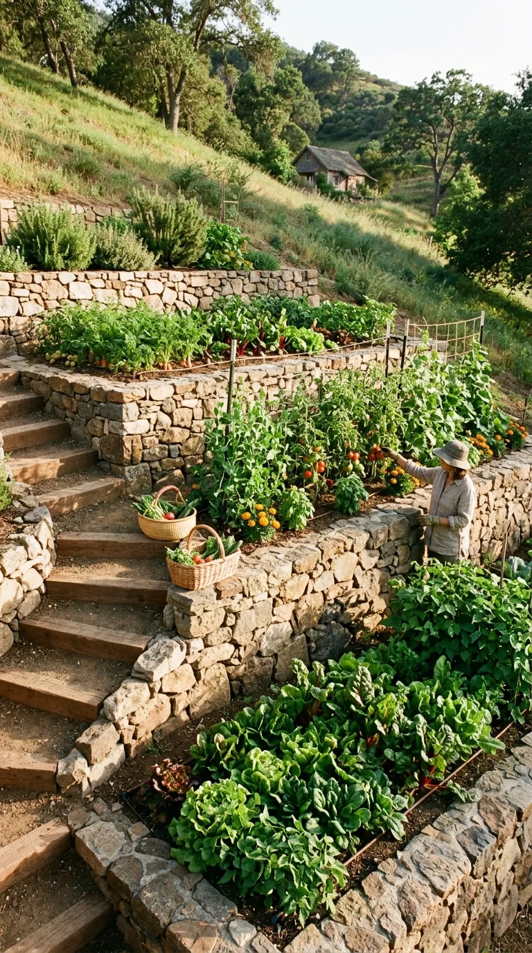 9. Terraced Slope Garden