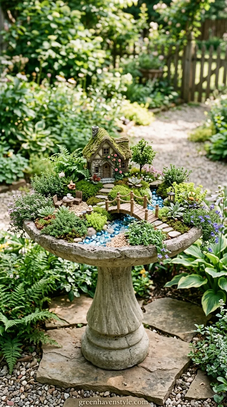 Birdbath Garden Island