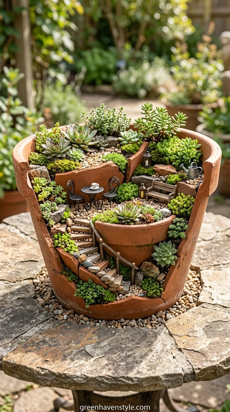 Broken Pot Fairy Landscape