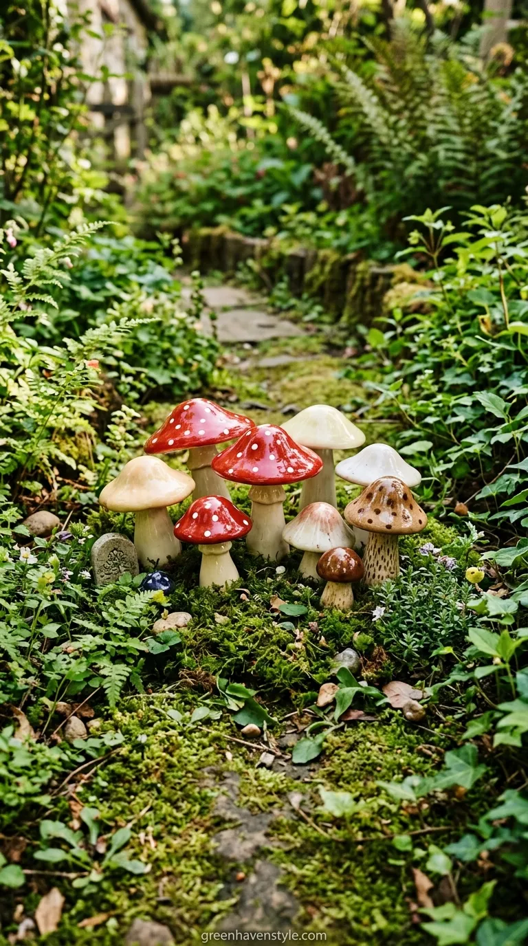 Ceramic Toadstool Clusters