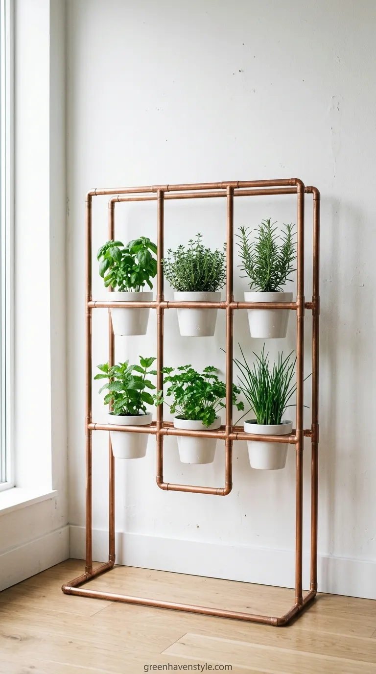 Copper Pipe Planter