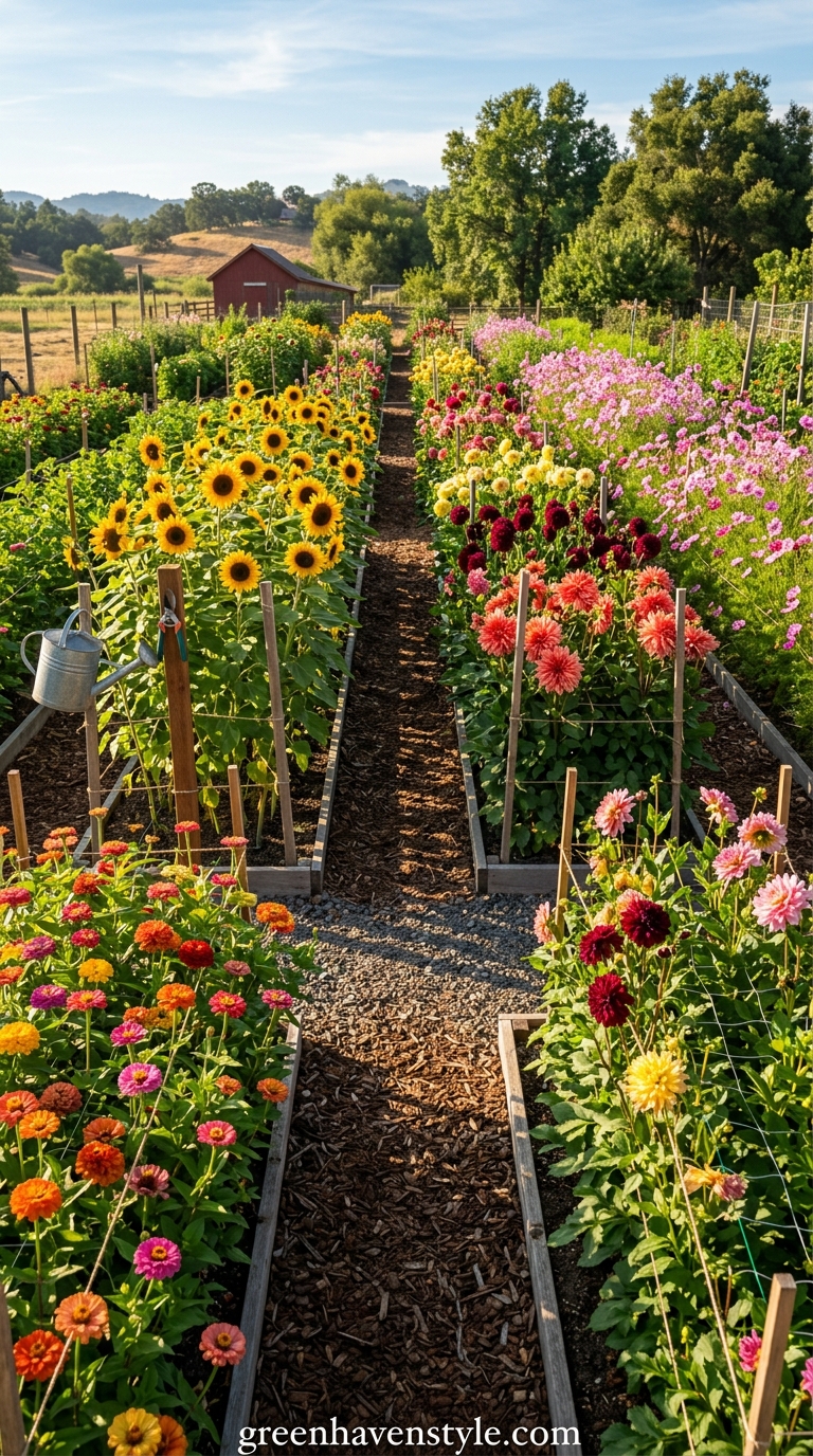 Cutting Garden Rows