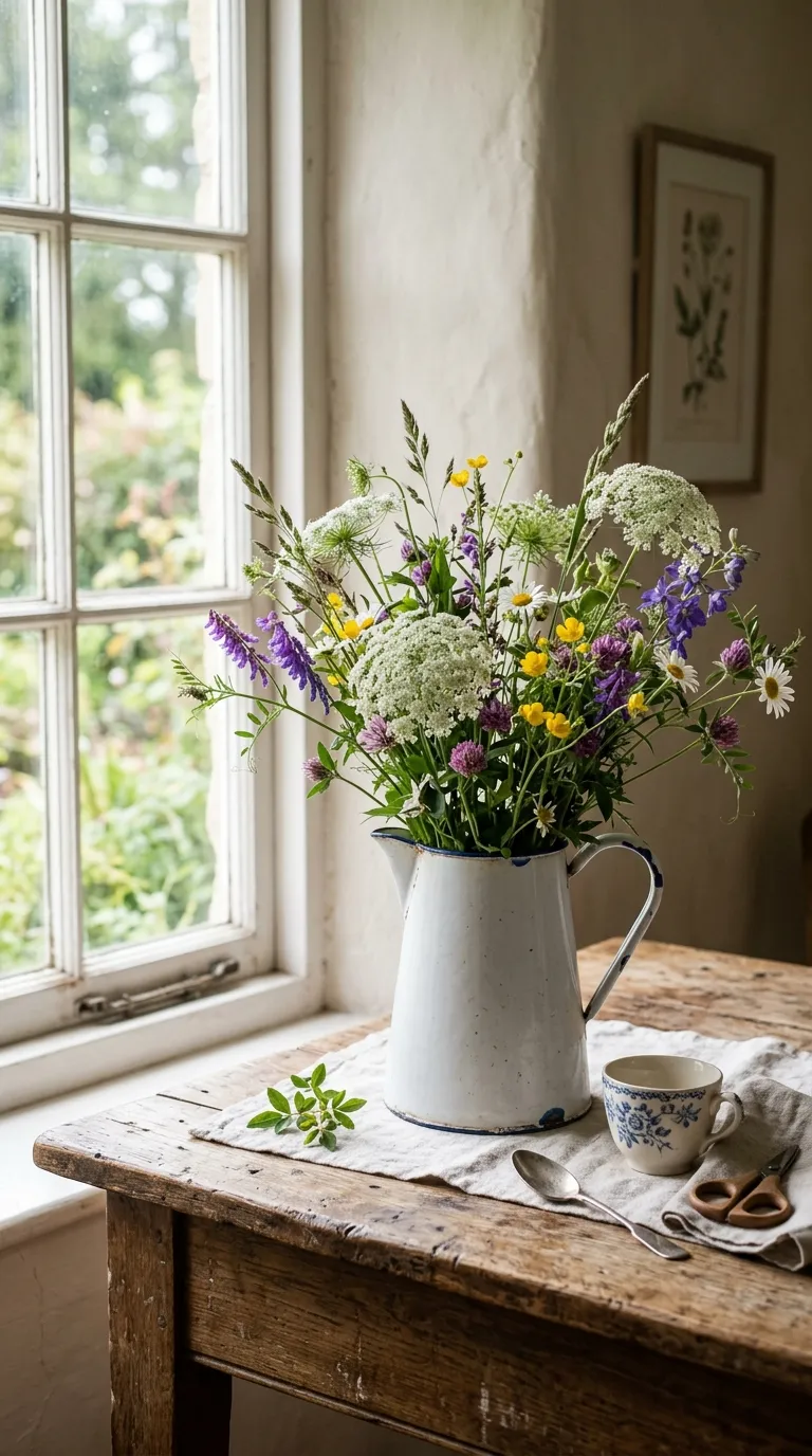 Enamelware Pitcher Arrangements