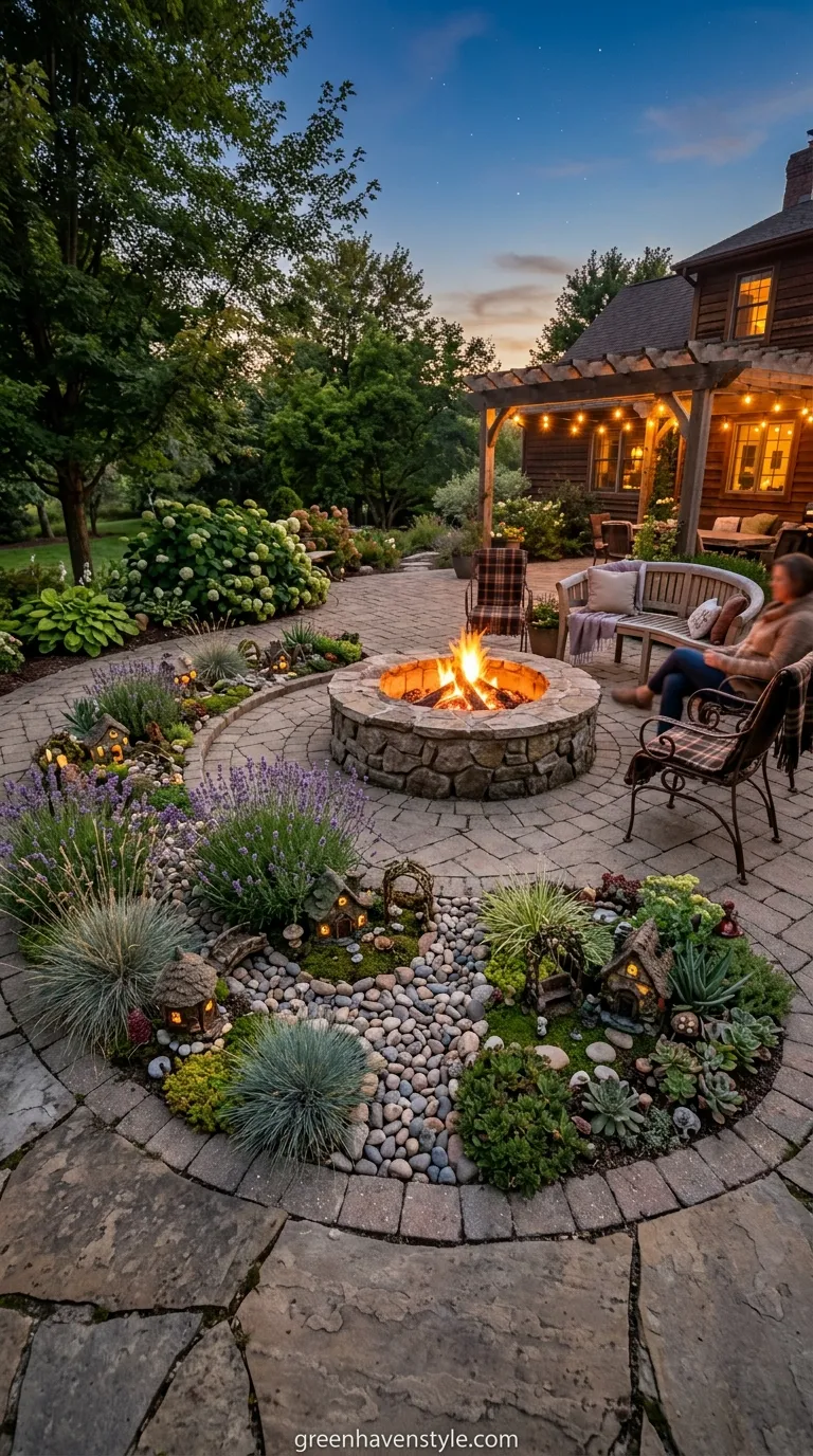 Fire Pit Surround Fairy Village
