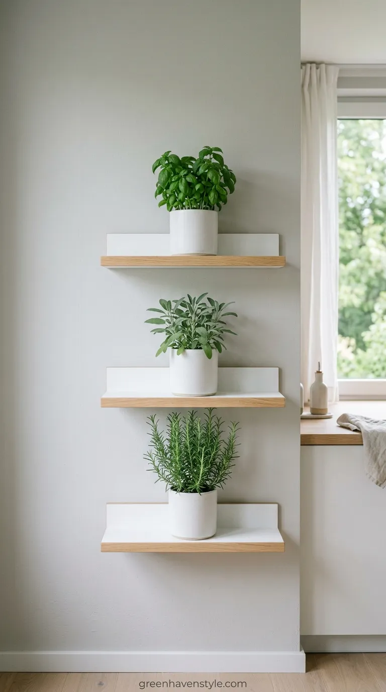 Floating Shelf Herb Garden