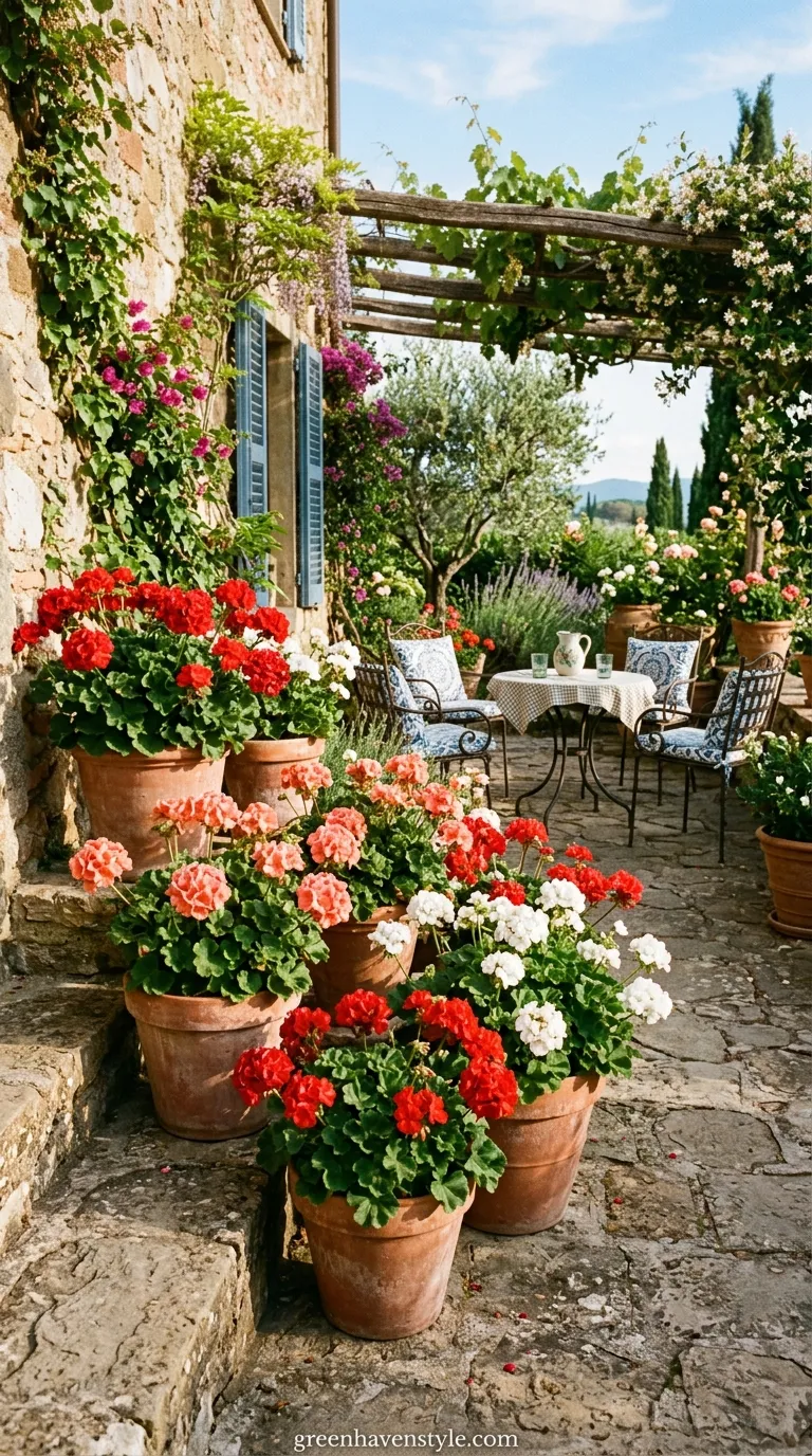 Geranium Container Garden