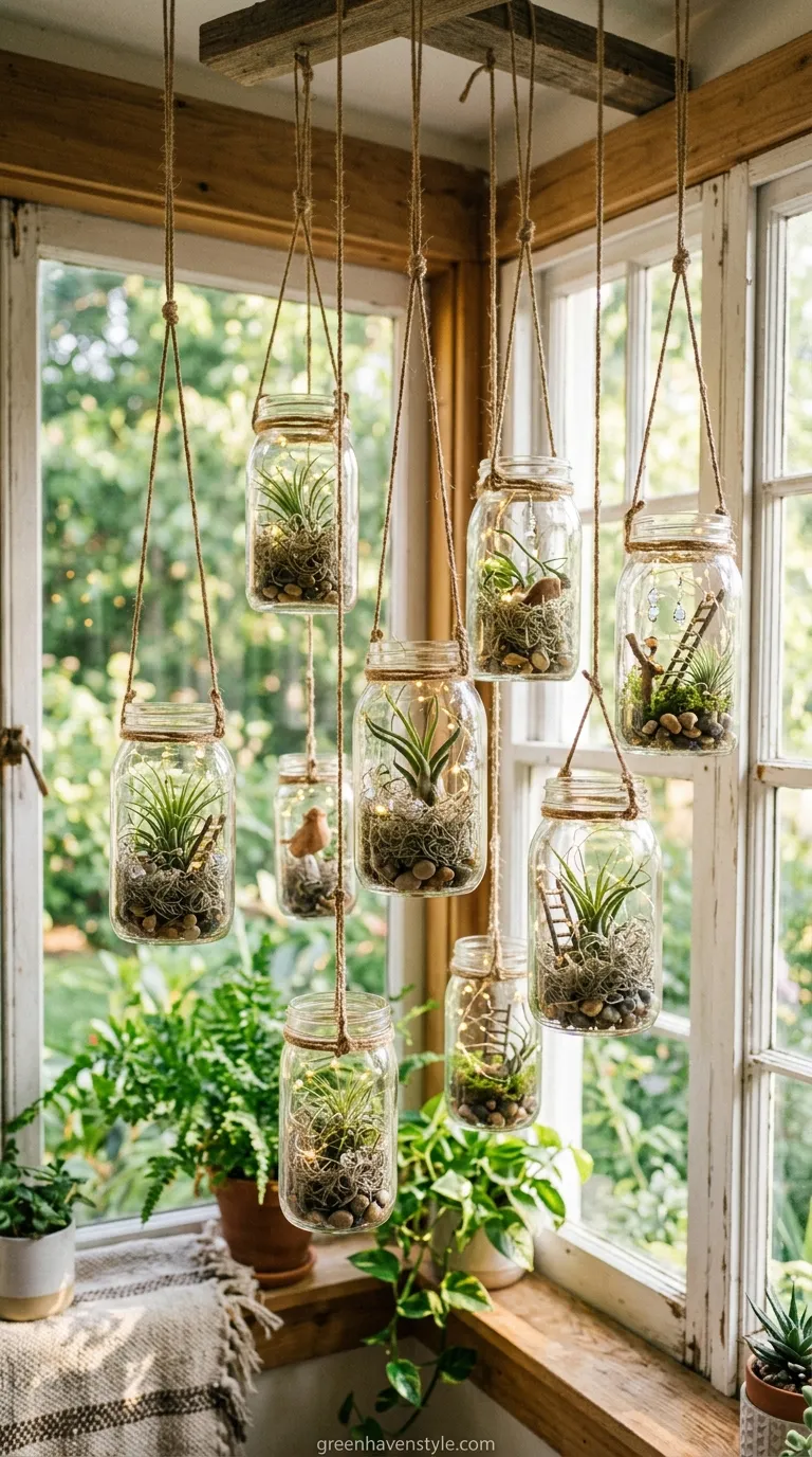 Hanging Jar Fairy Sanctuaries