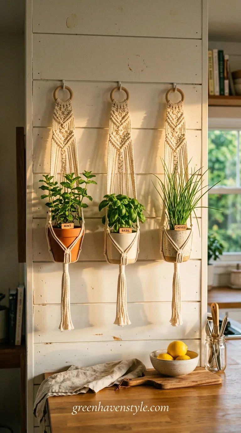 Hanging Macrame Planter Wall