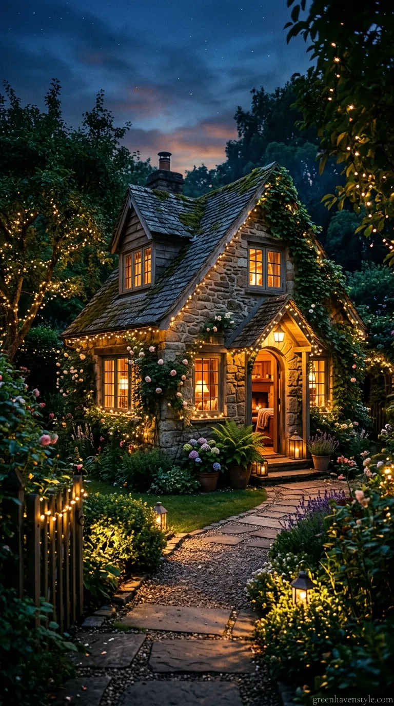 Illuminated Evening Garden