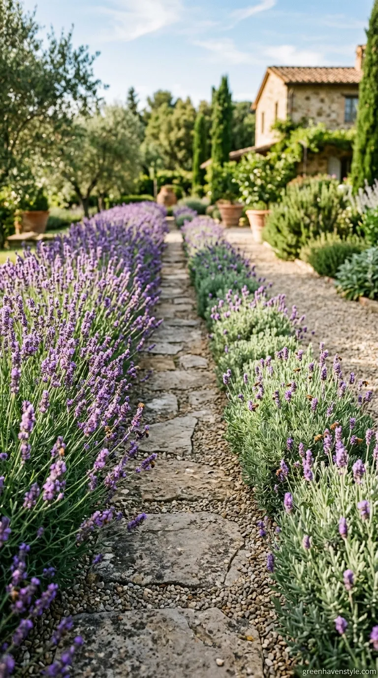 Lavender Border Rows